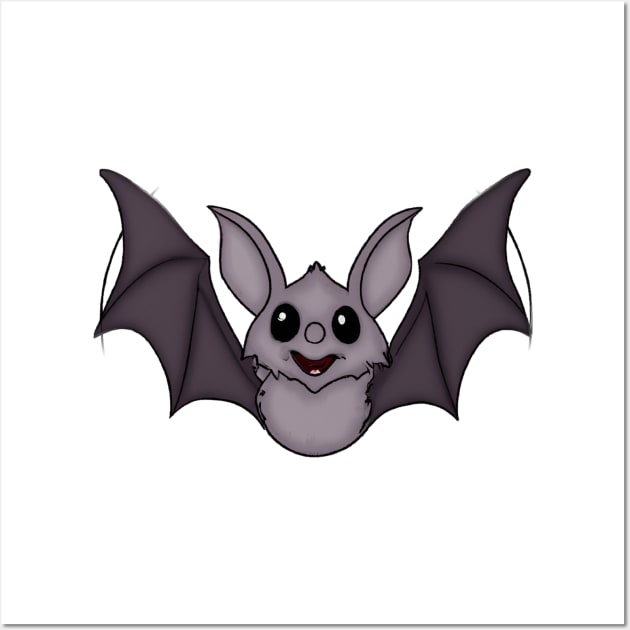 Cute Bat Drawing Wall Art by Play Zoo